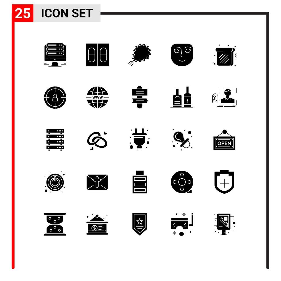 25 Creative Icons Modern Signs and Symbols of sweet smile tasbih happy emotion Editable Vector Design Elements