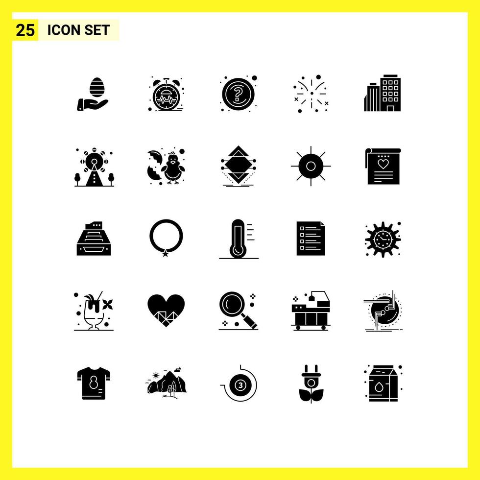 Set of 25 Modern UI Icons Symbols Signs for home hotel help fire canada Editable Vector Design Elements