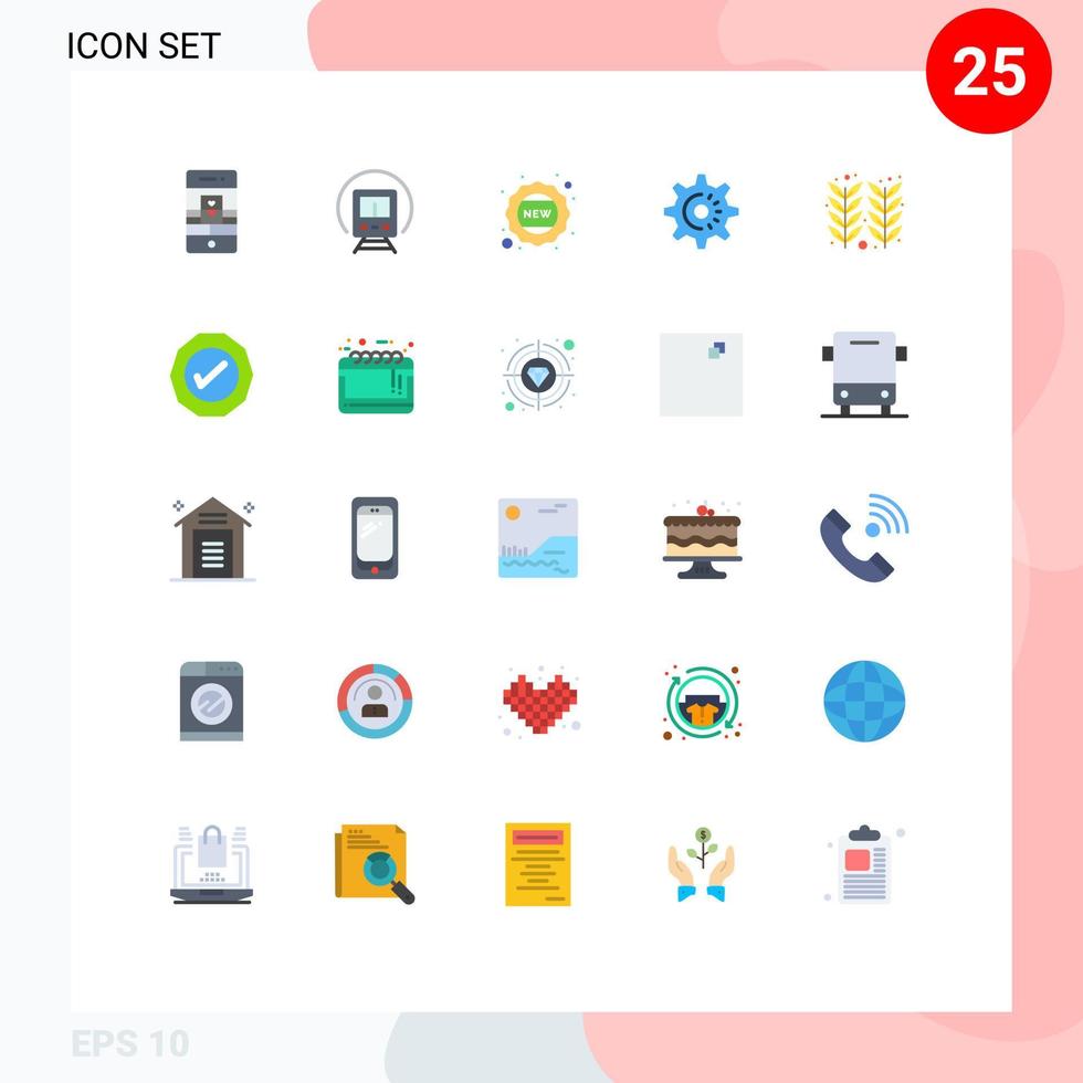 Set of 25 Modern UI Icons Symbols Signs for ear idea transport setting cog Editable Vector Design Elements