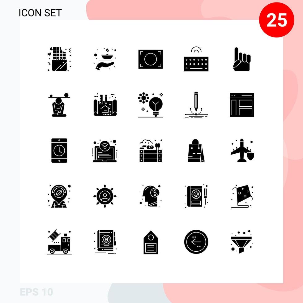 paquete de iconos de vector de stock de 25 signos y símbolos de línea para elementos de diseño de vector editables de hardware de tipo de aceite inalámbrico manual