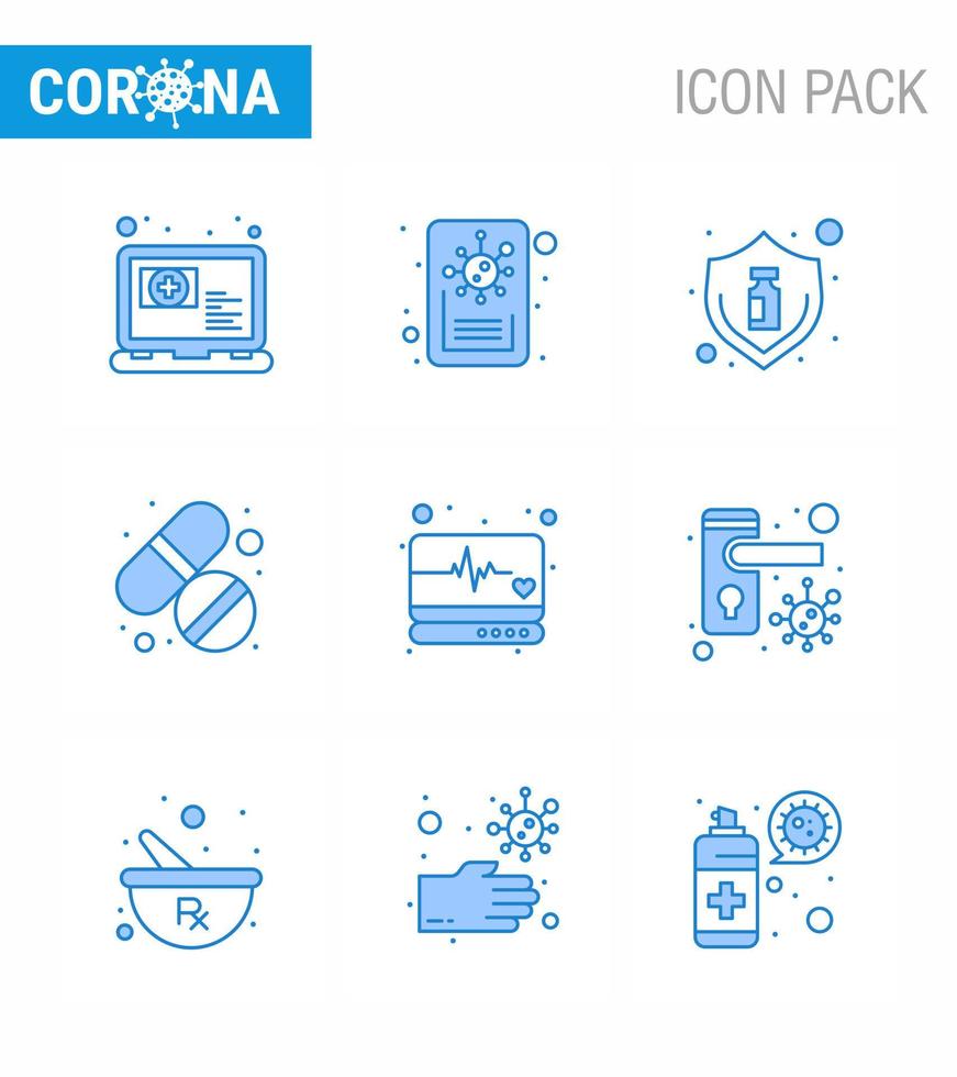 conjunto de iconos de prevención de coronavirus 2019ncov covid19 atención médica tableta de protección medicina coronavirus viral 2019nov elementos de diseño de vector de enfermedad