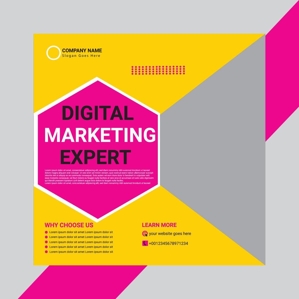 Modern Social Media Post Template Design vector