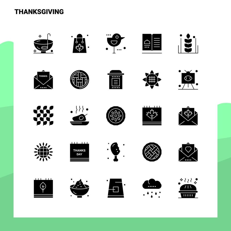 25 Thanksgiving Icon set Solid Glyph Icon Vector Illustration Template For Web and Mobile Ideas for business company