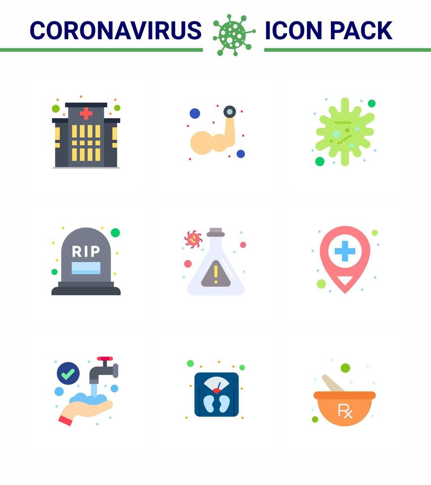 Coronavirus Prevention 25 icon Set Blue lab rip antigen mortality count viral coronavirus 2019nov disease Vector Design Elements