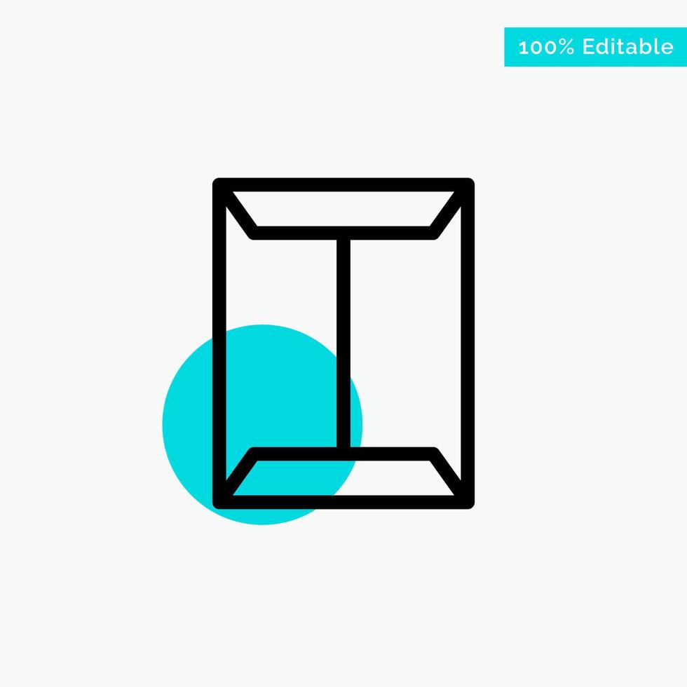 Window Rack Open Closet Box turquoise highlight circle point Vector icon