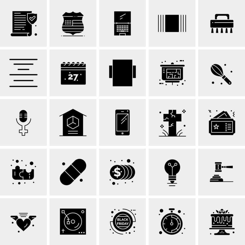 25 iconos de negocios universales vector ilustración de icono creativo para usar en proyectos relacionados con la web y dispositivos móviles