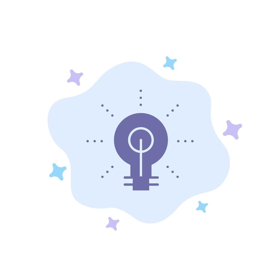 Bulb Glow Idea Insight Inspiriting Blue Icon on Abstract Cloud Background vector