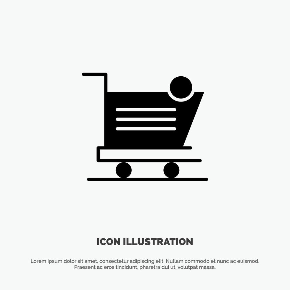 Cart Shopping Shipping Item Store solid Glyph Icon vector