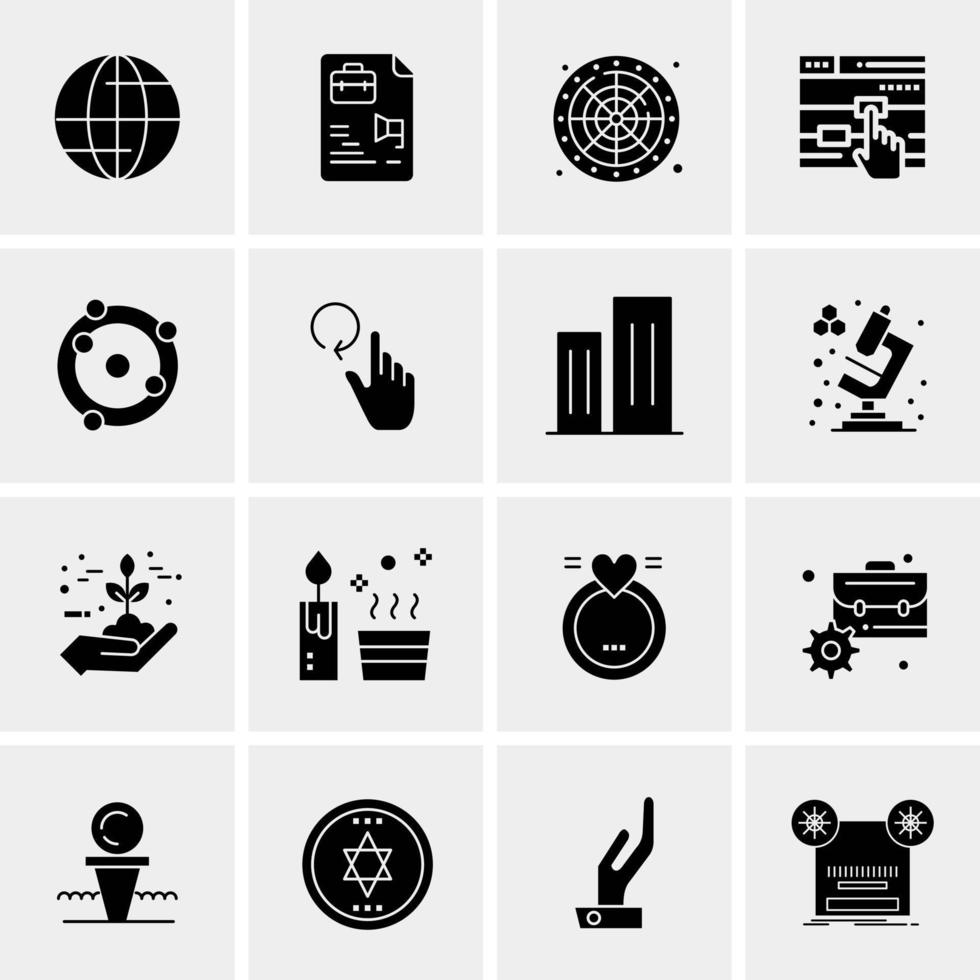 16 Universal Business Icons Vector Creative Icon Illustration to use in web and Mobile Related project