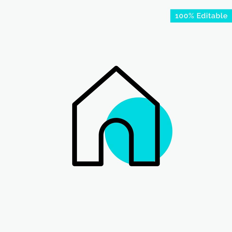 Home Instagram Interface turquoise highlight circle point Vector icon