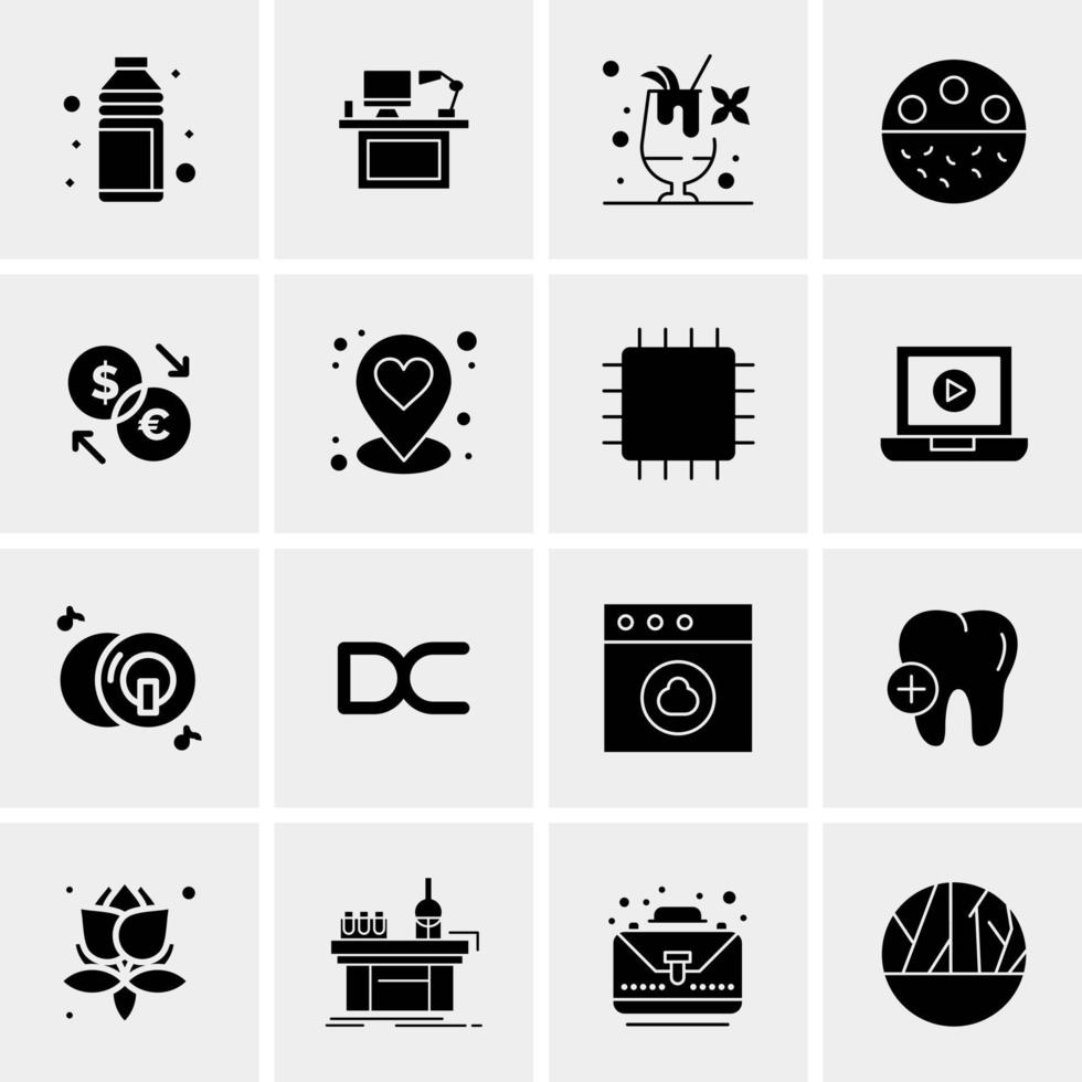 16 Universal Business Icons Vector Creative Icon Illustration to use in web and Mobile Related project