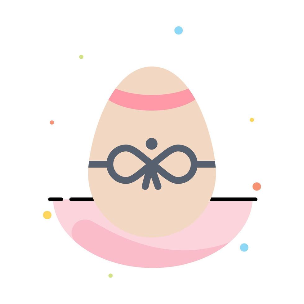 Gift Bird Decoration Easter Egg Abstract Flat Color Icon Template vector