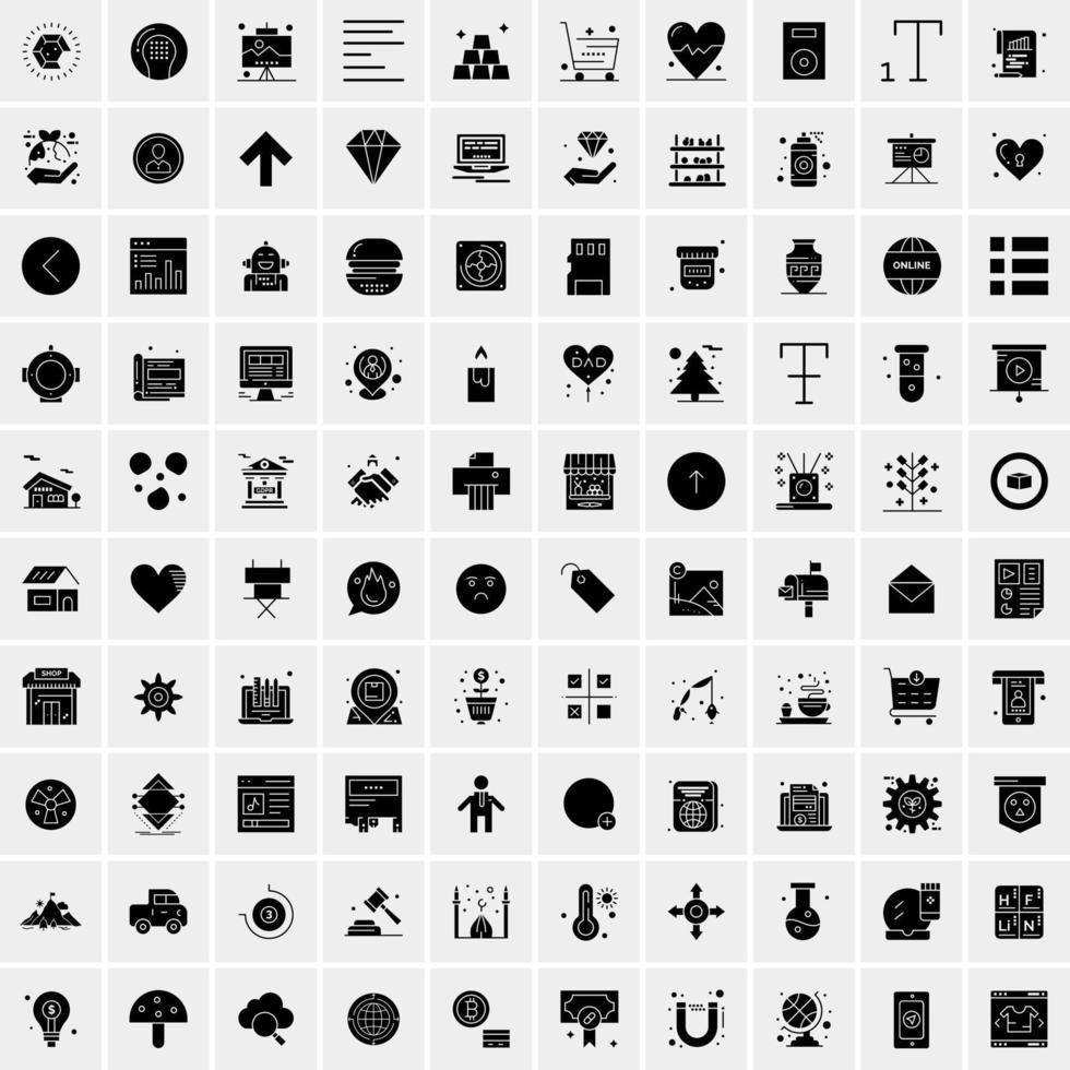 Set of 100 Universal Icons vector
