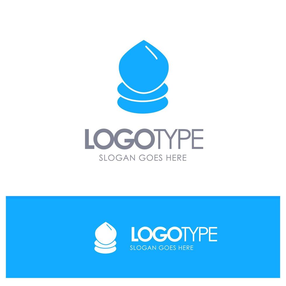 soltar eco ecología medio ambiente azul sólido logotipo con lugar para el eslogan vector