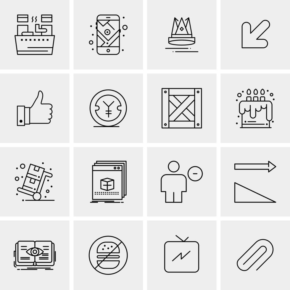 16 Universal Business Icons Vector Creative Icon Illustration to use in web and Mobile Related project