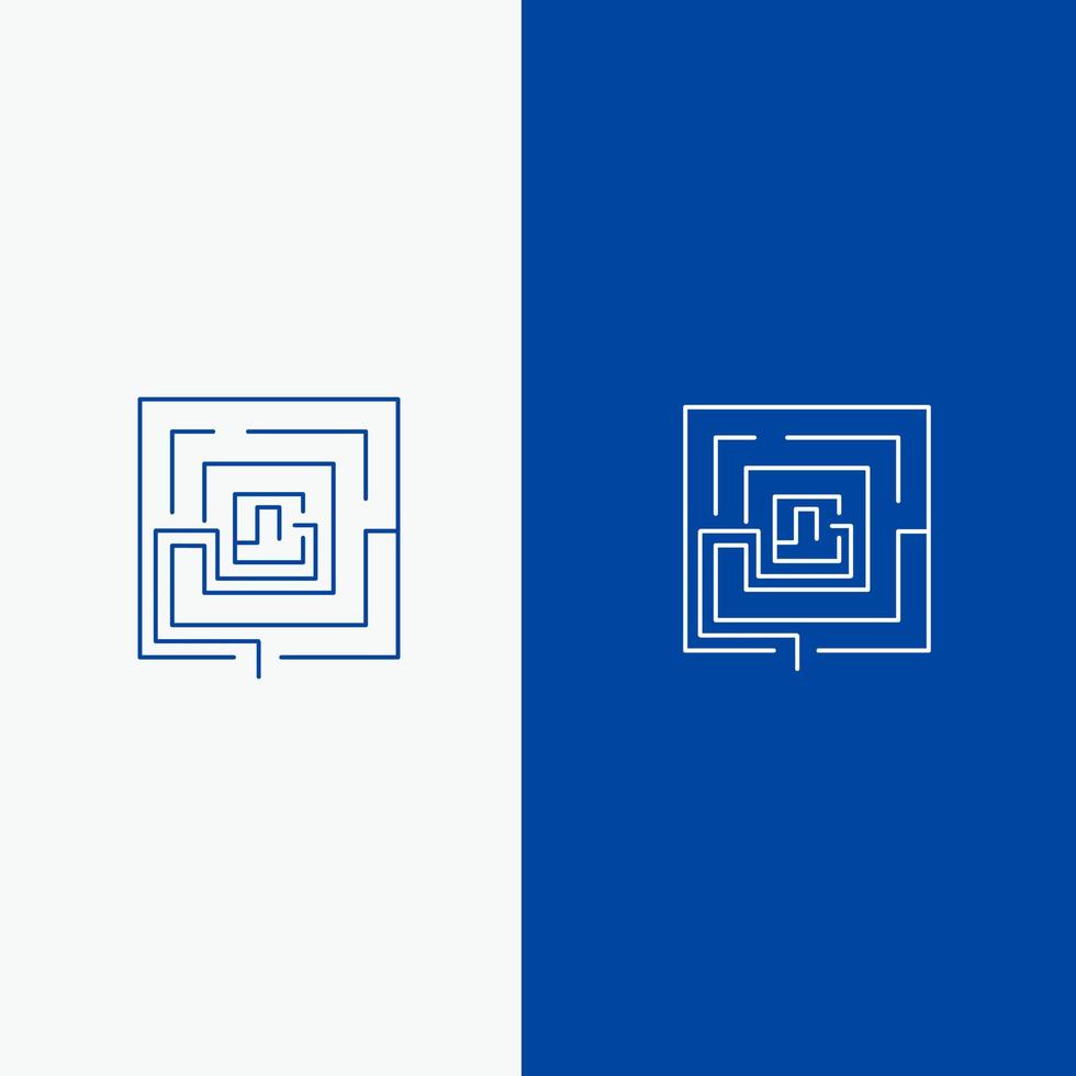 Business Idea Marketing Pertinent Puzzle Line and Glyph Solid icon Blue banner Line and Glyph Solid icon Blue banner vector