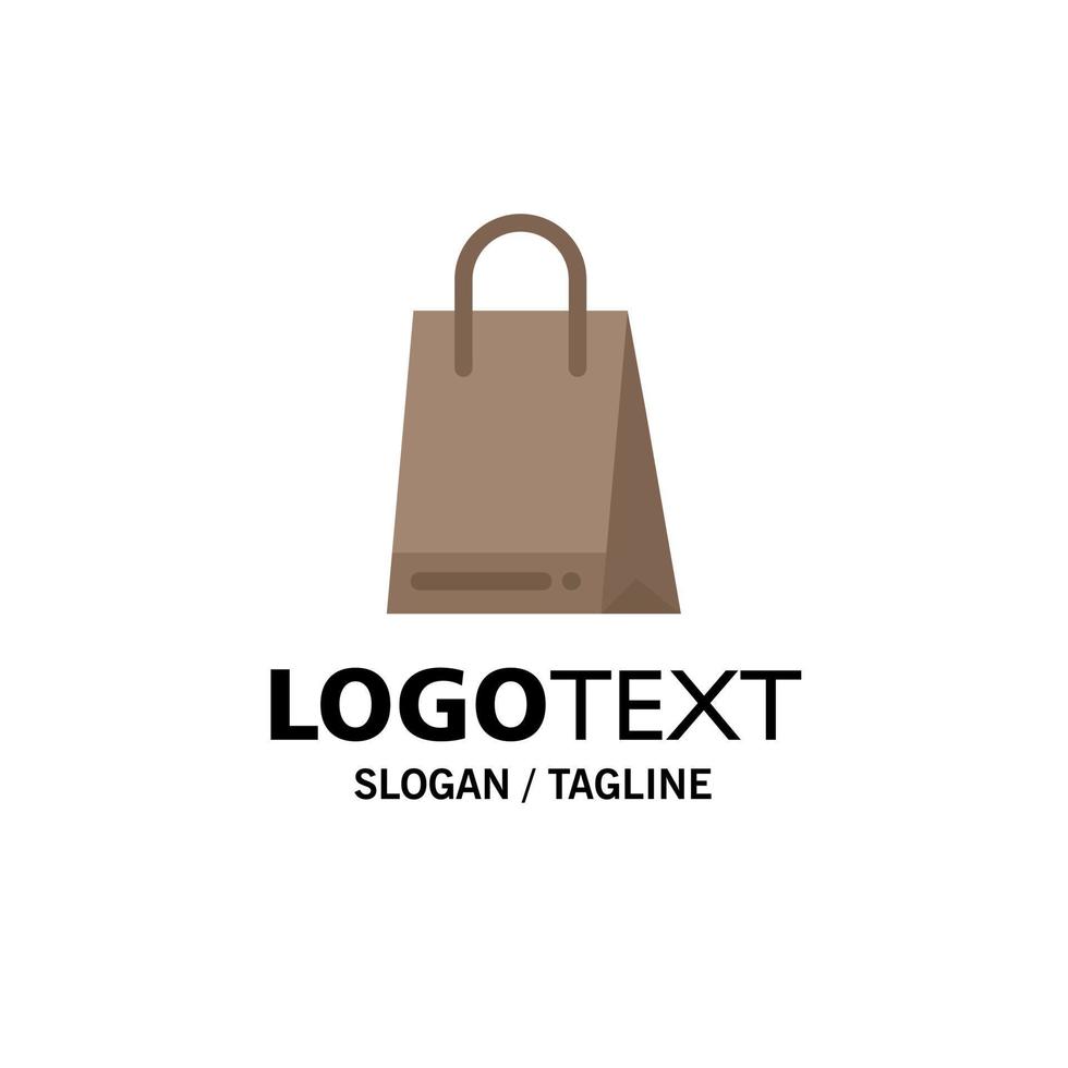Bag Shopping Canada Business Logo Template Flat Color vector