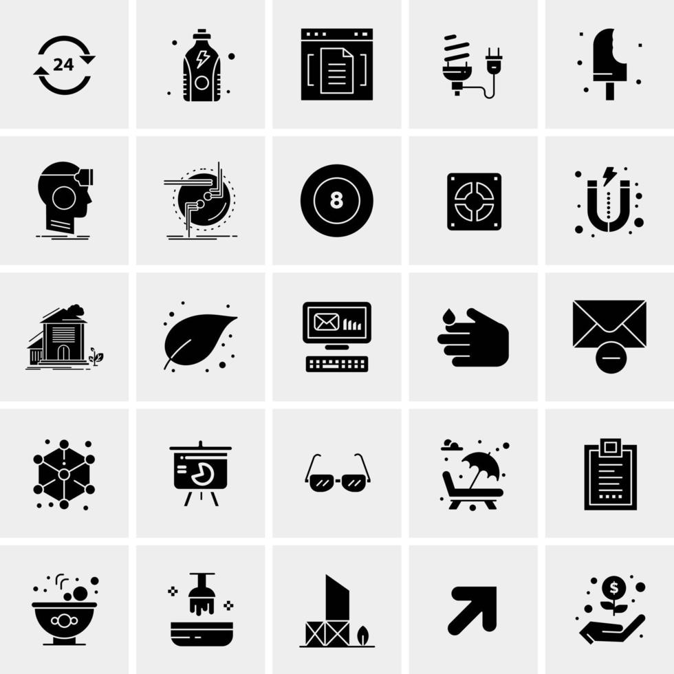 25 iconos de negocios universales vector ilustración de icono creativo para usar en proyectos relacionados con la web y dispositivos móviles