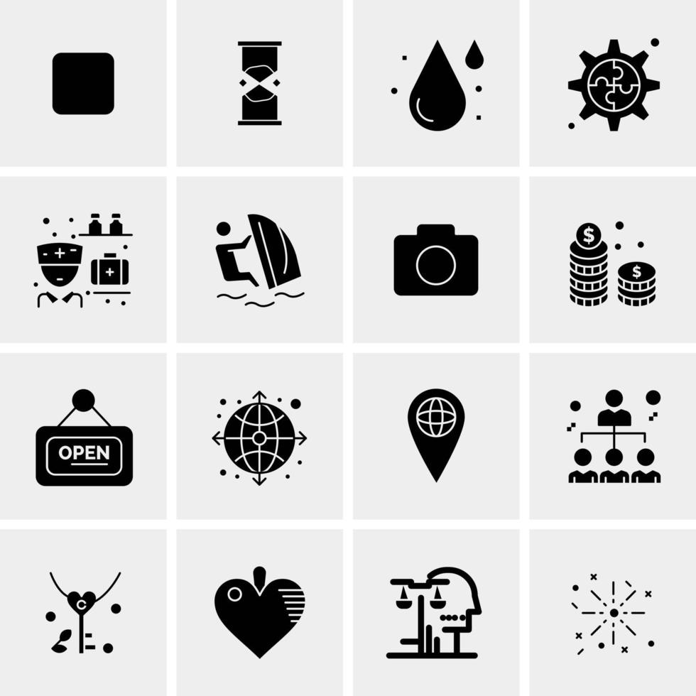 16 Universal Business Icons Vector Creative Icon Illustration to use in web and Mobile Related project