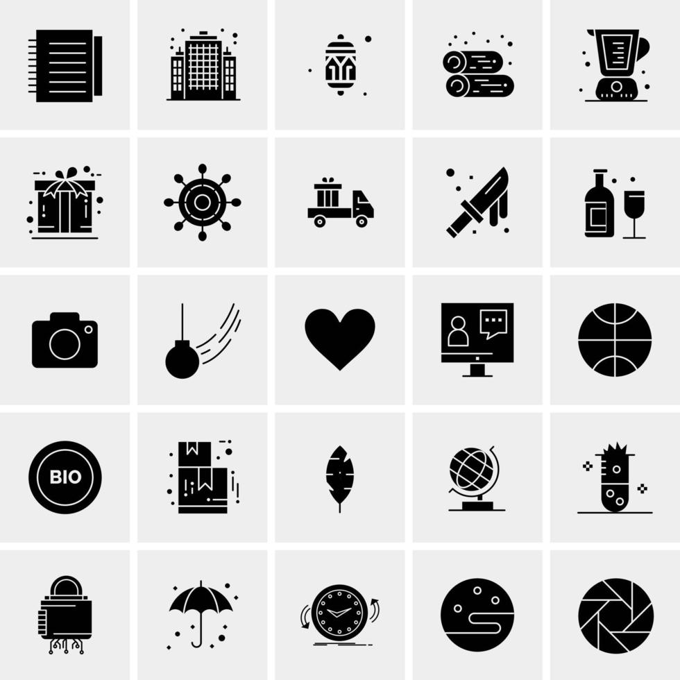 25 iconos de negocios universales vector ilustración de icono creativo para usar en proyectos relacionados con la web y dispositivos móviles