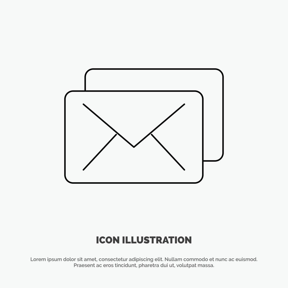 Business Mail Message Line Icon Vector