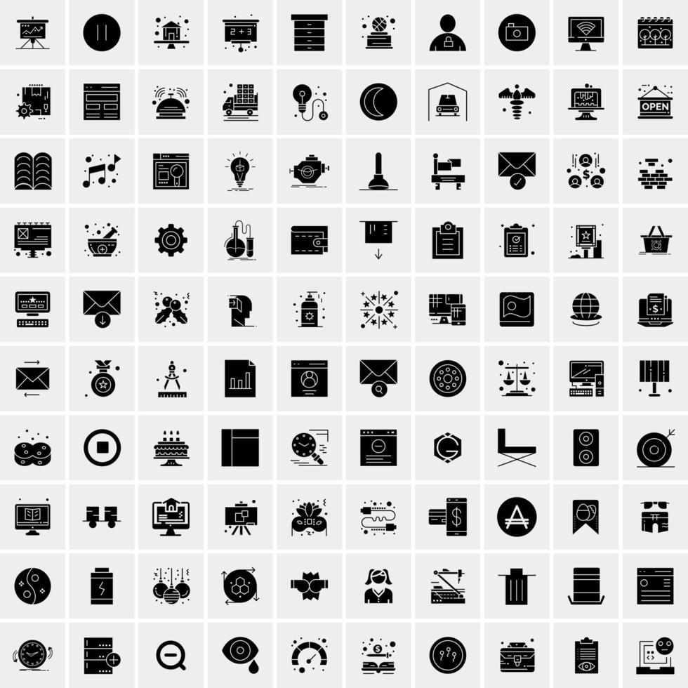 Set of 100 Universal Icons vector