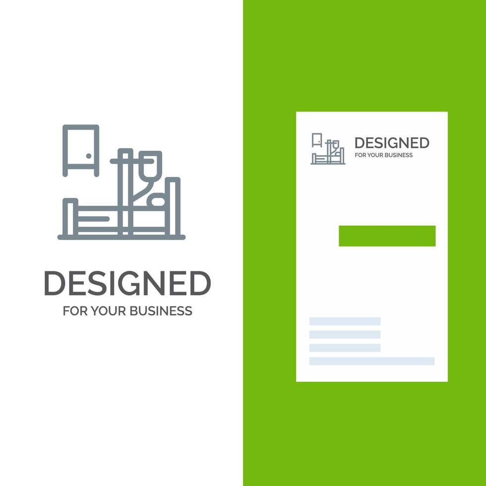 Medical Drip Medicine Hospital Grey Logo Design and Business Card Template vector