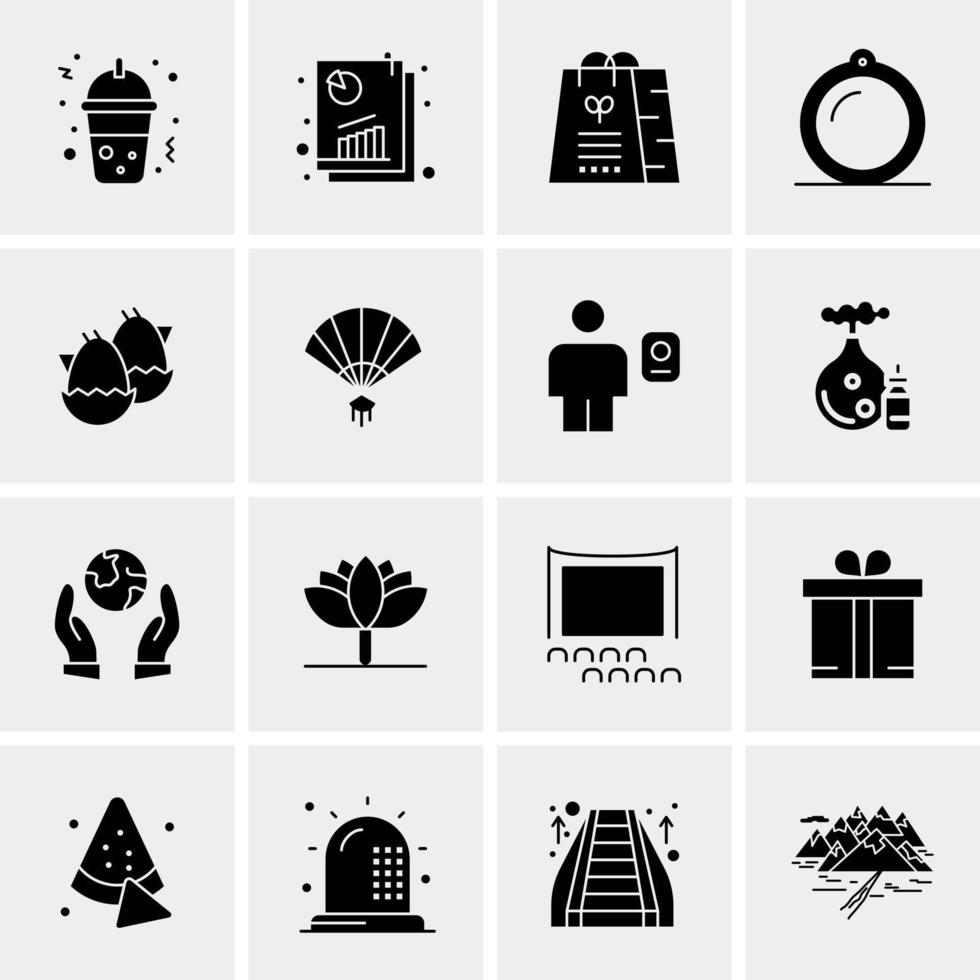 16 Universal Business Icons Vector Creative Icon Illustration to use in web and Mobile Related project