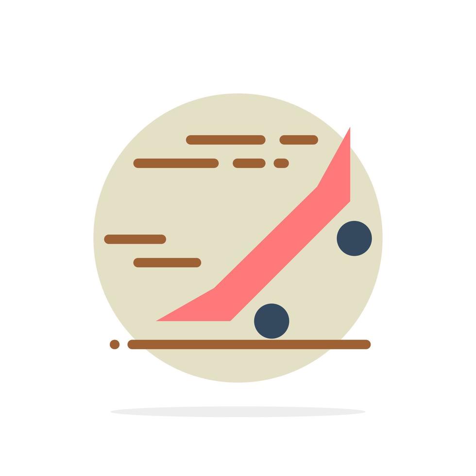Fast Ride Riding Skateboard Skateboard Abstract Circle Background Flat color Icon vector