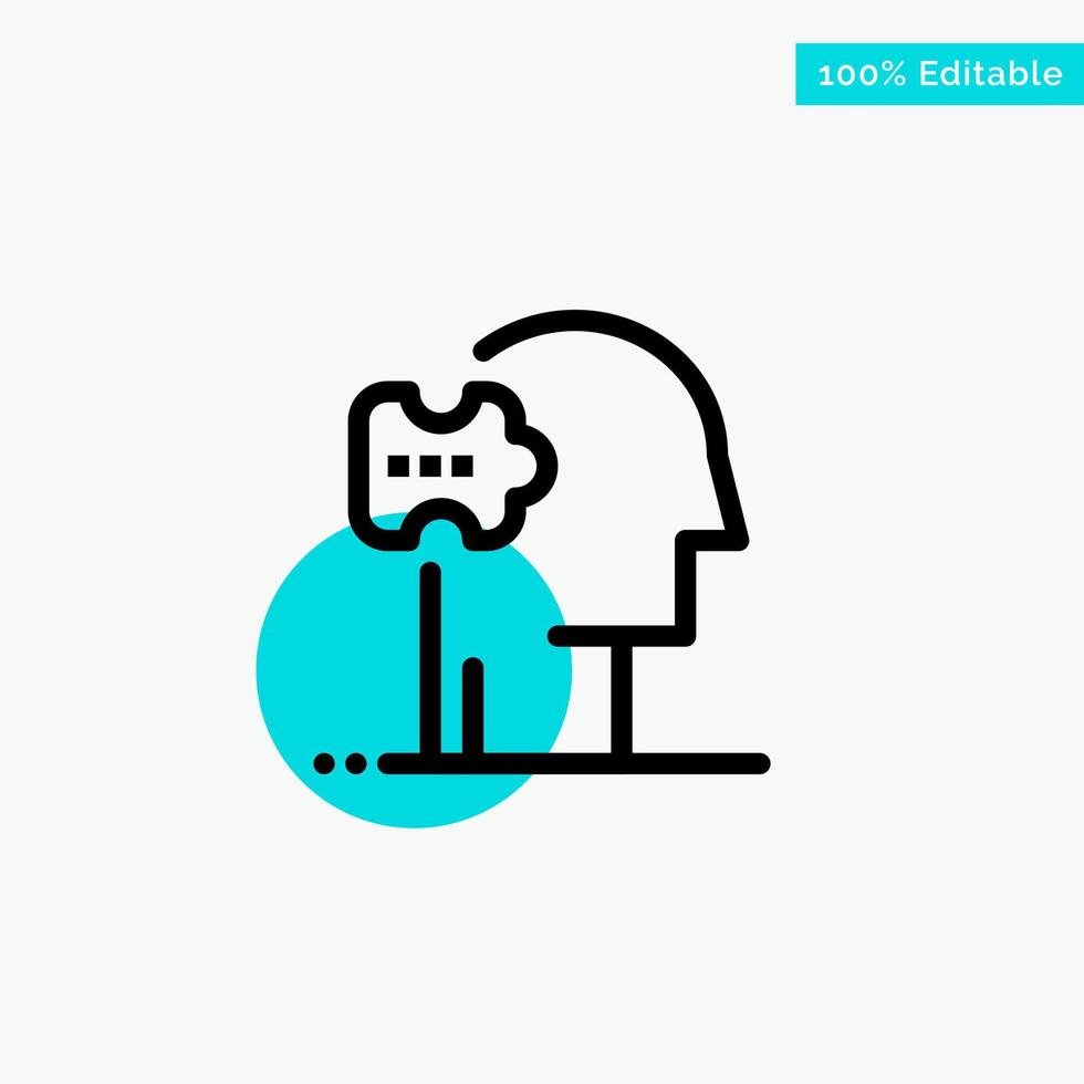 Psychiatry Psychology Solution Solutions turquoise highlight circle point Vector icon