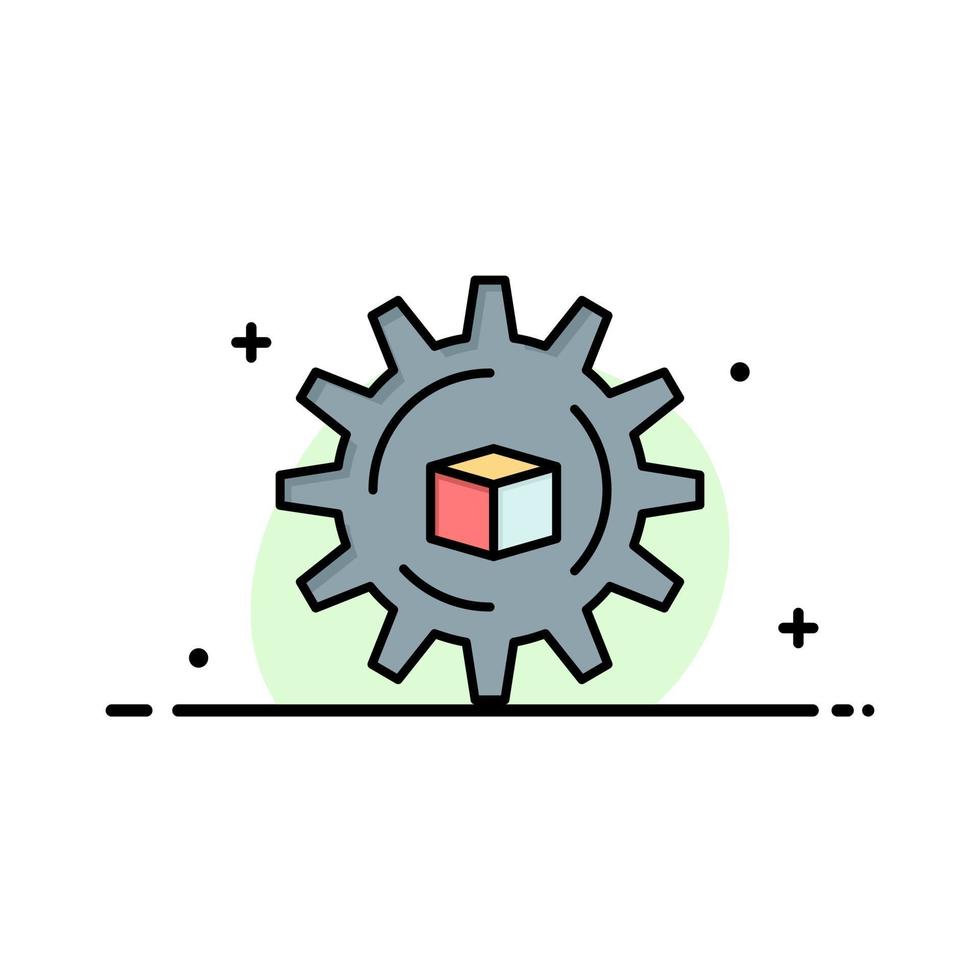 Automated Data Solution Science  Business Flat Line Filled Icon Vector Banner Template