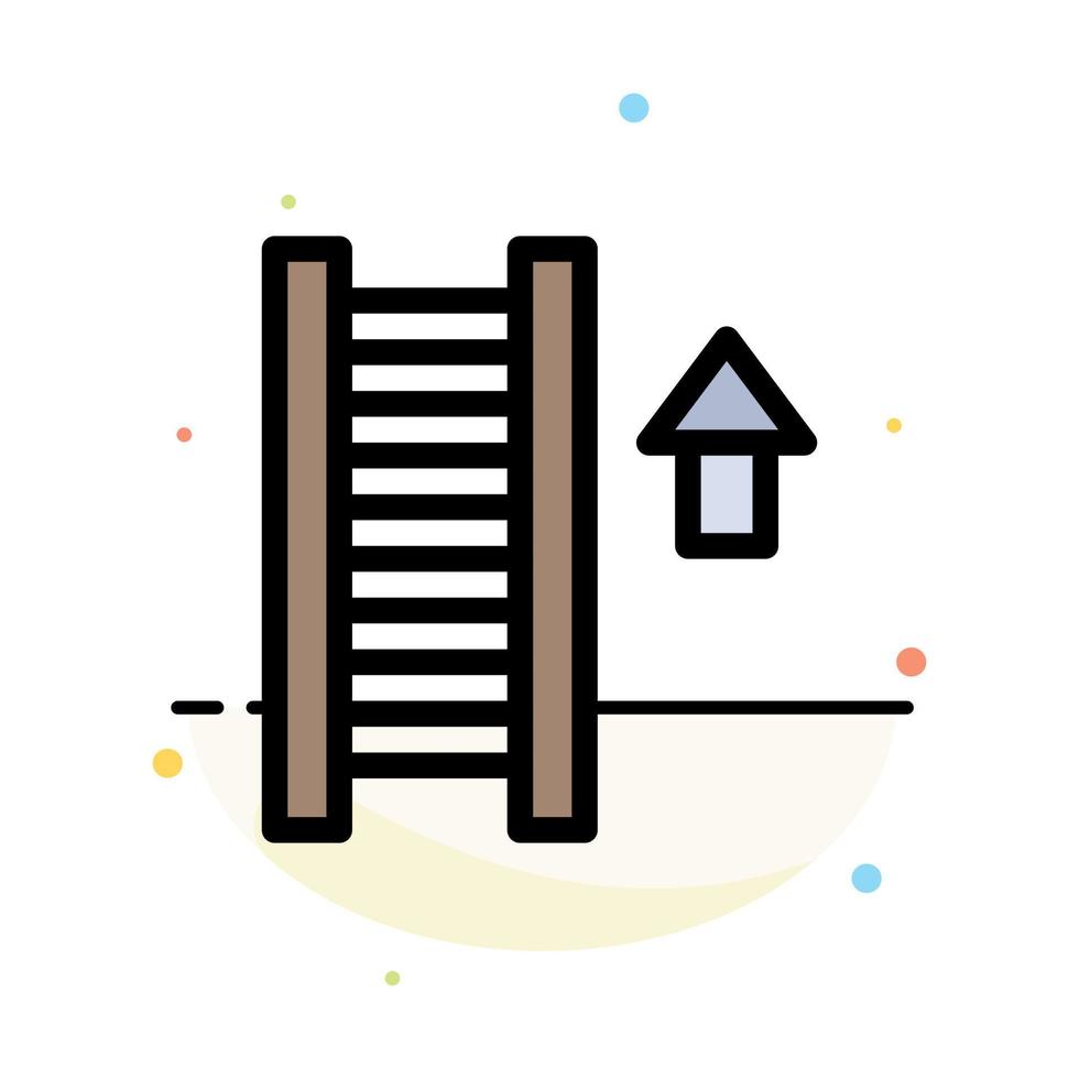 Ladder Stair Staircase Arrow Abstract Flat Color Icon Template vector