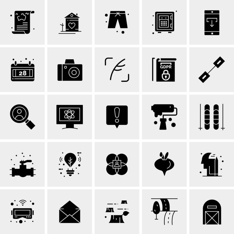 25 iconos de negocios universales vector ilustración de icono creativo para usar en proyectos relacionados con la web y dispositivos móviles