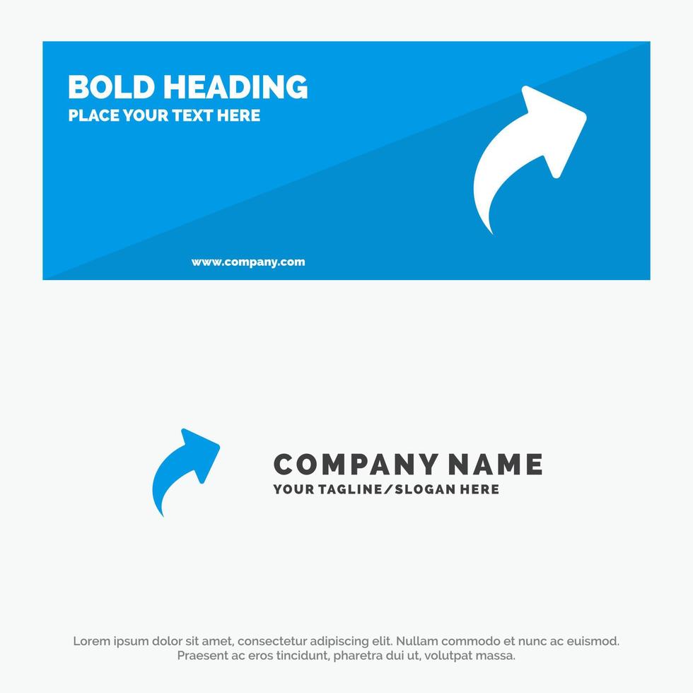 Arrow Up Right SOlid Icon Website Banner and Business Logo Template vector