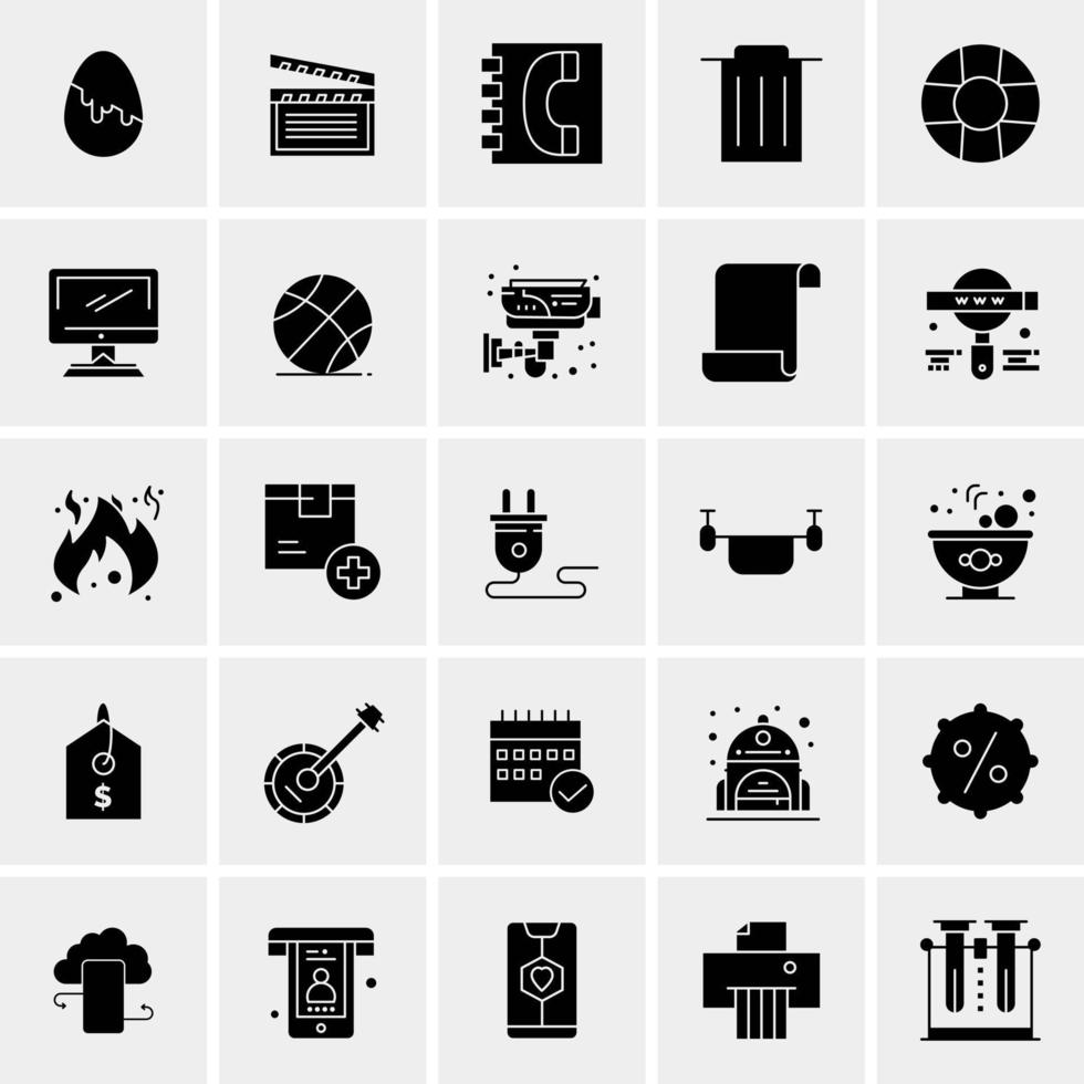 25 iconos de negocios universales vector ilustración de icono creativo para usar en proyectos relacionados con la web y dispositivos móviles