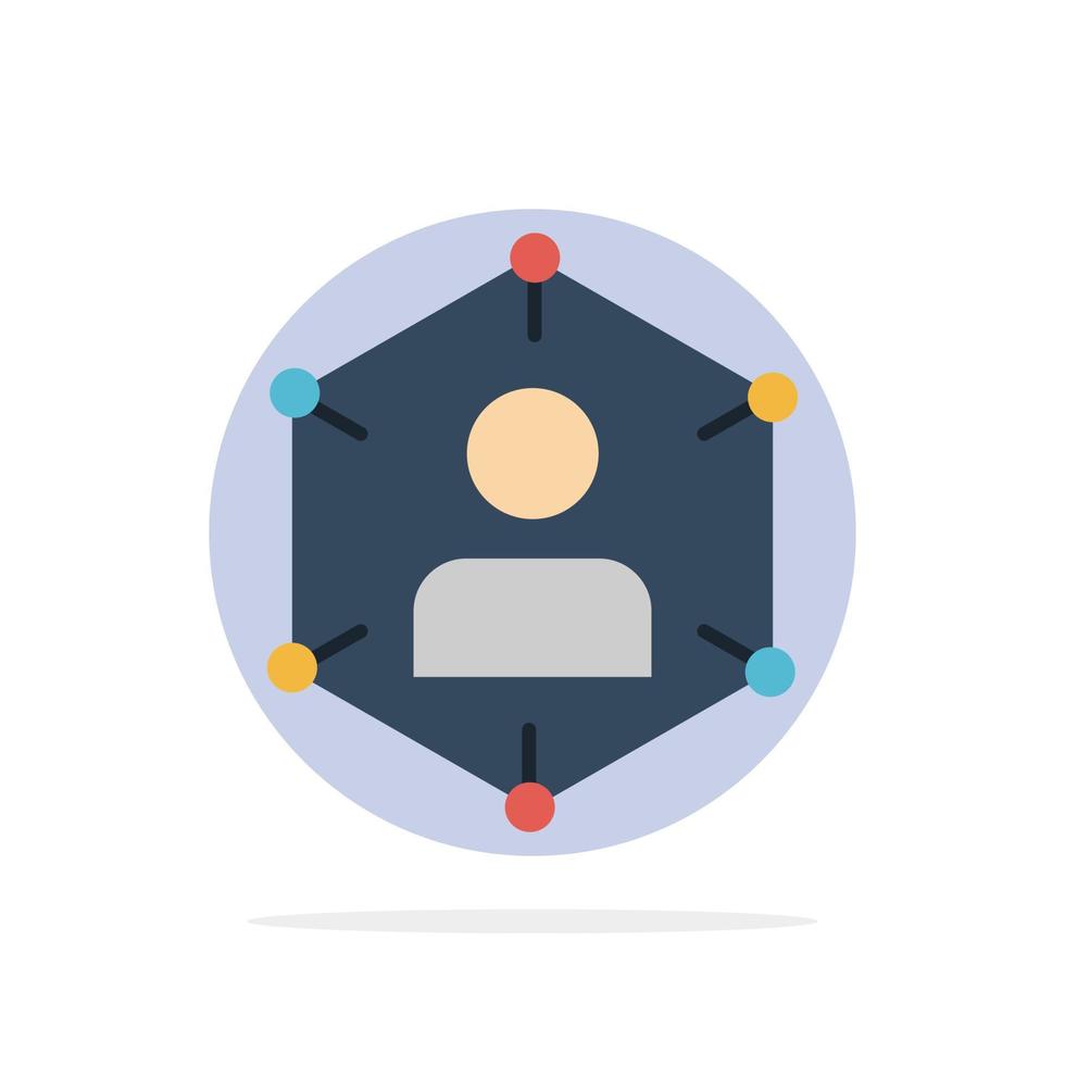 conexión comunicación red personas personal social usuario resumen círculo fondo plano color icono vector