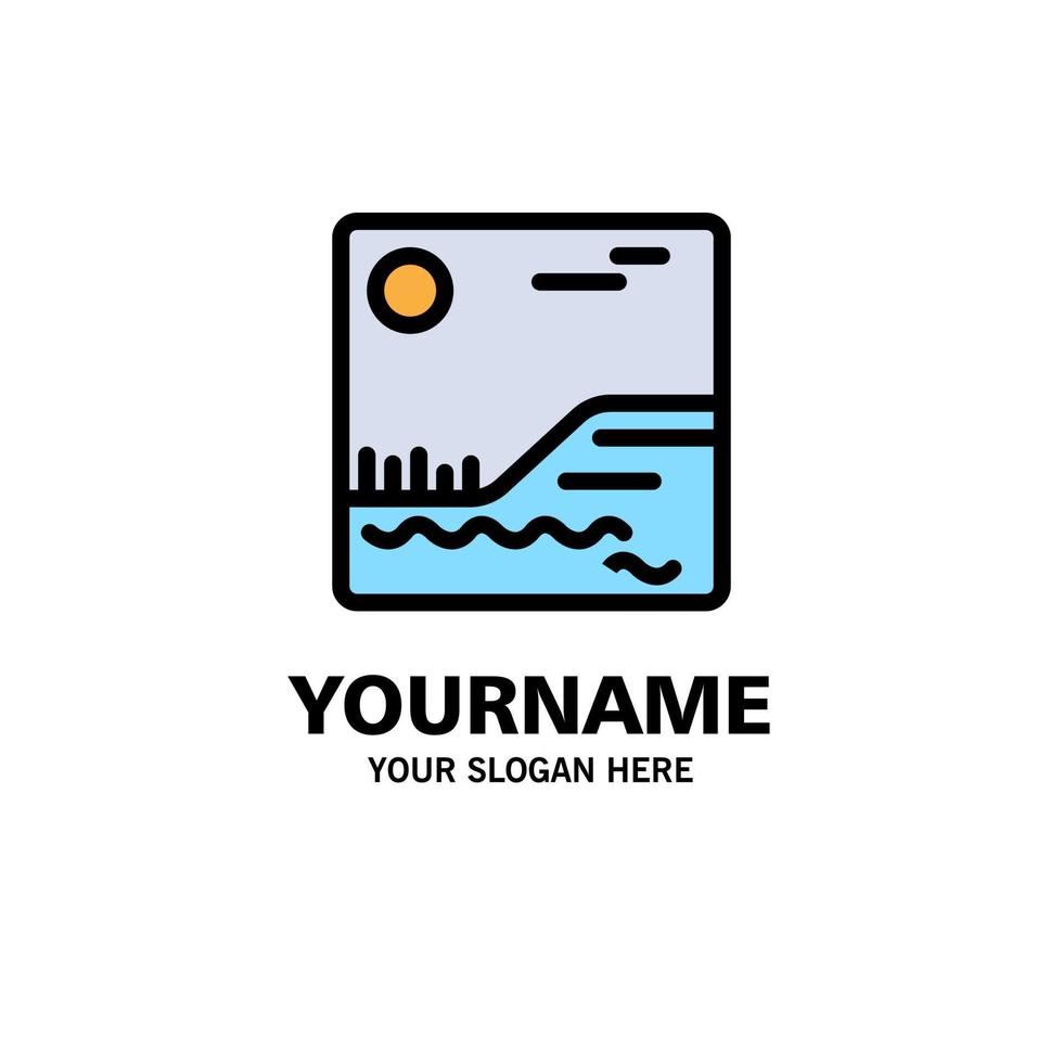 Image Picture Canada Business Logo Template Flat Color vector