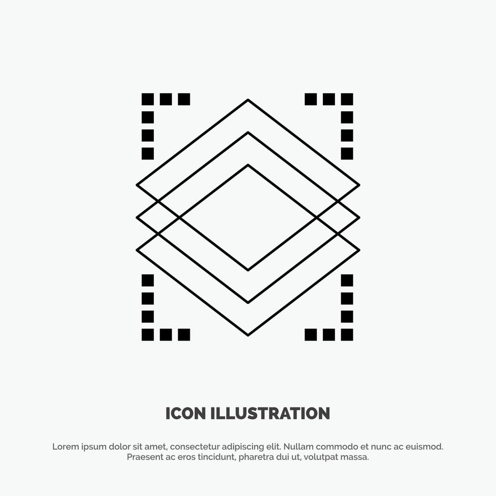 Layers Object Layer Server Vector Line Icon