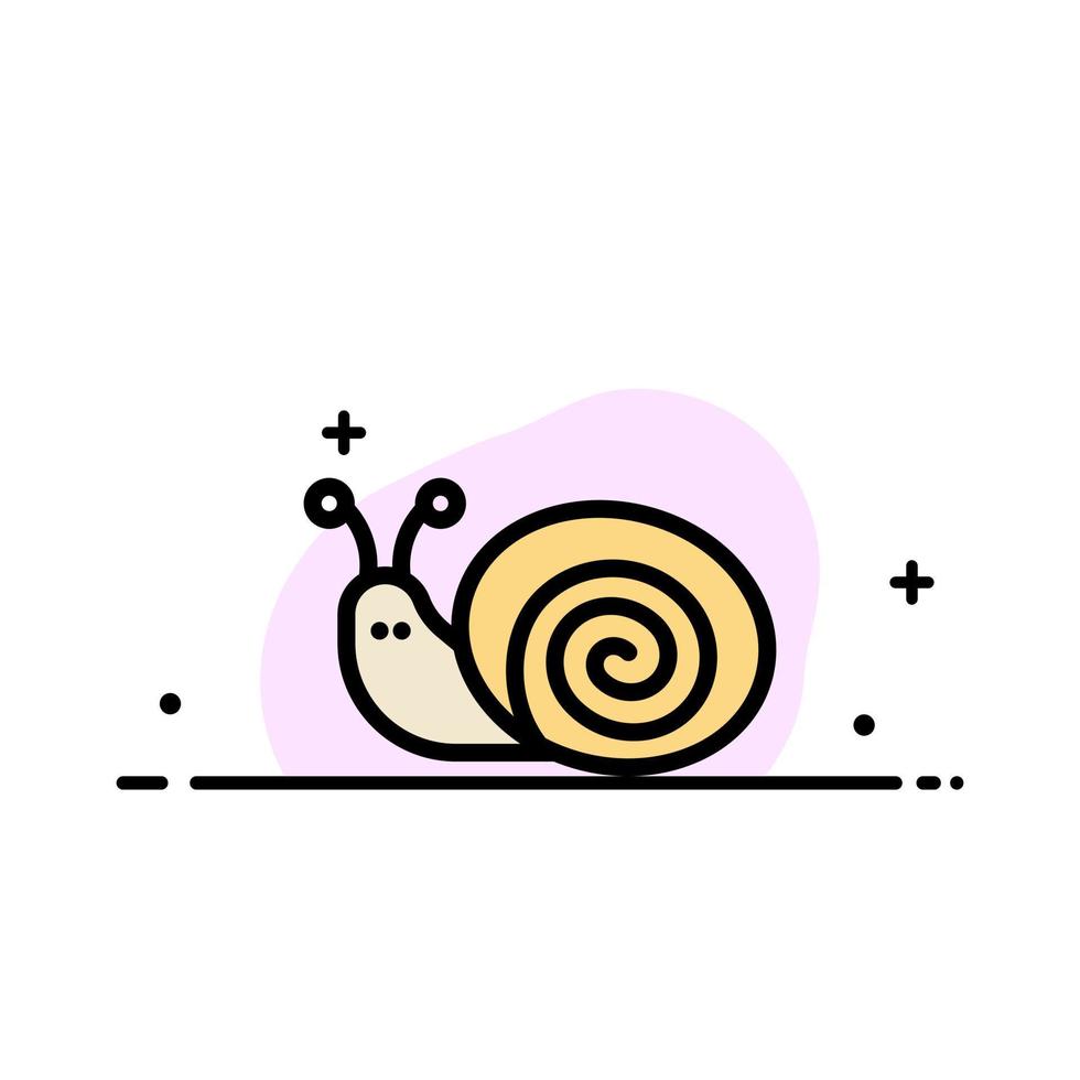 Bug Easter Snail Spring  Business Flat Line Filled Icon Vector Banner Template