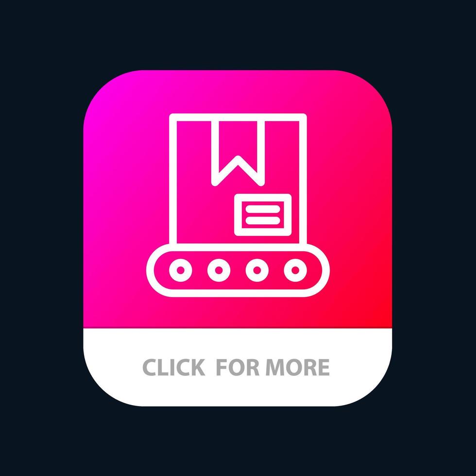 Bulldozer Construction Crane Mobile App Button Android and IOS Line Version vector