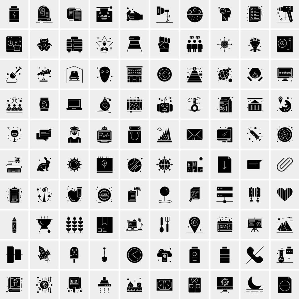 Set of 100 Universal Icons vector