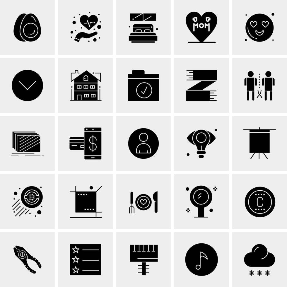 25 Universal Business Icons Vector Creative Icon Illustration to use in web and Mobile Related project