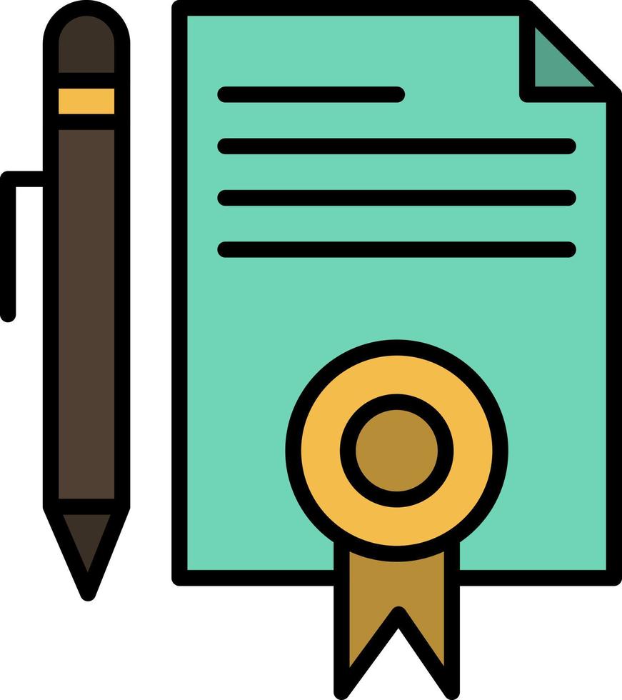 Legal Legal Documents Document Documents Page  Flat Color Icon Vector icon banner Template