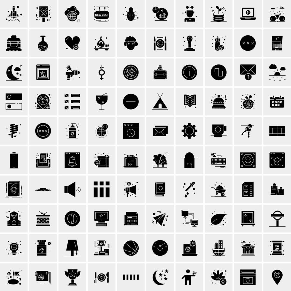 Set of 100 Universal Icons vector