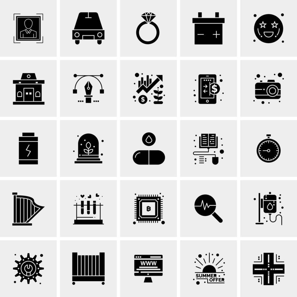 25 Universal Business Icons Vector Creative Icon Illustration to use in web and Mobile Related project