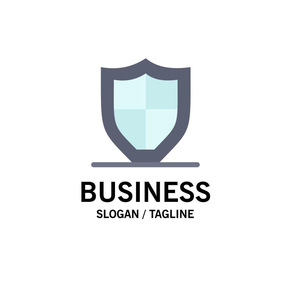 protección de internet seguridad escudo de seguridad plantilla de logotipo de empresa color plano vector
