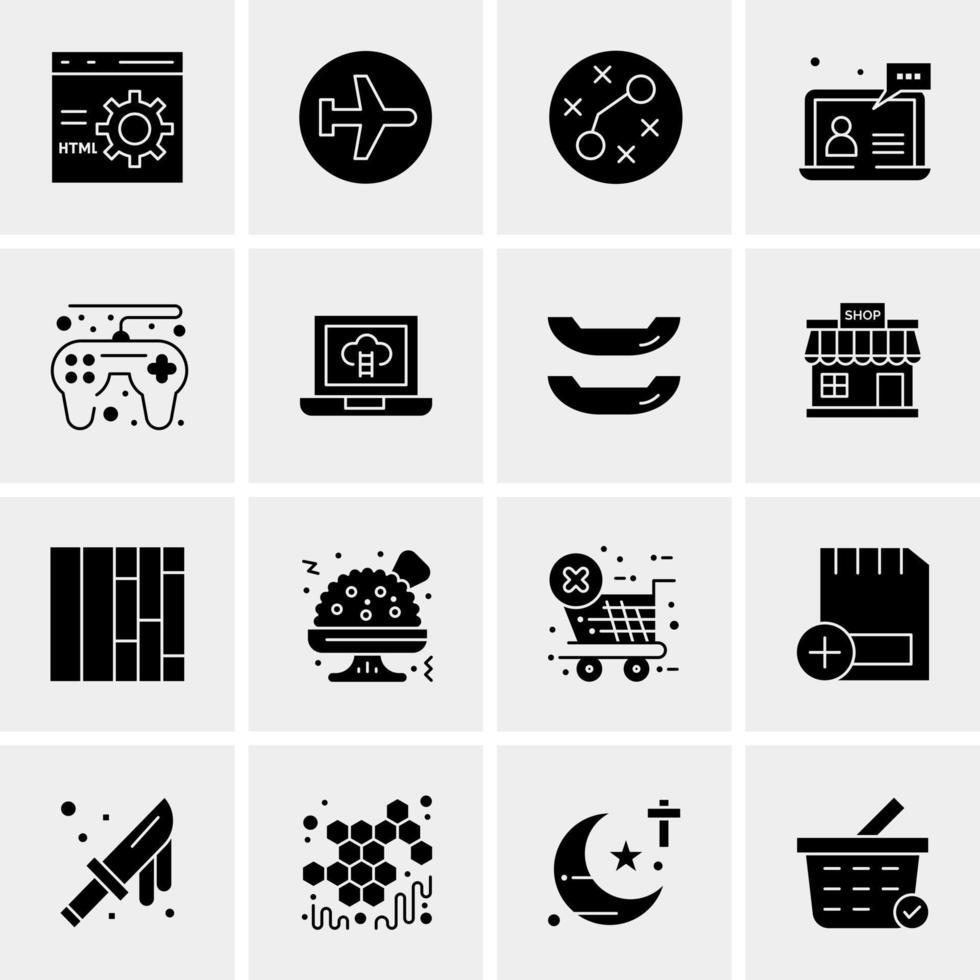 16 Universal Business Icons Vector Creative Icon Illustration to use in web and Mobile Related project