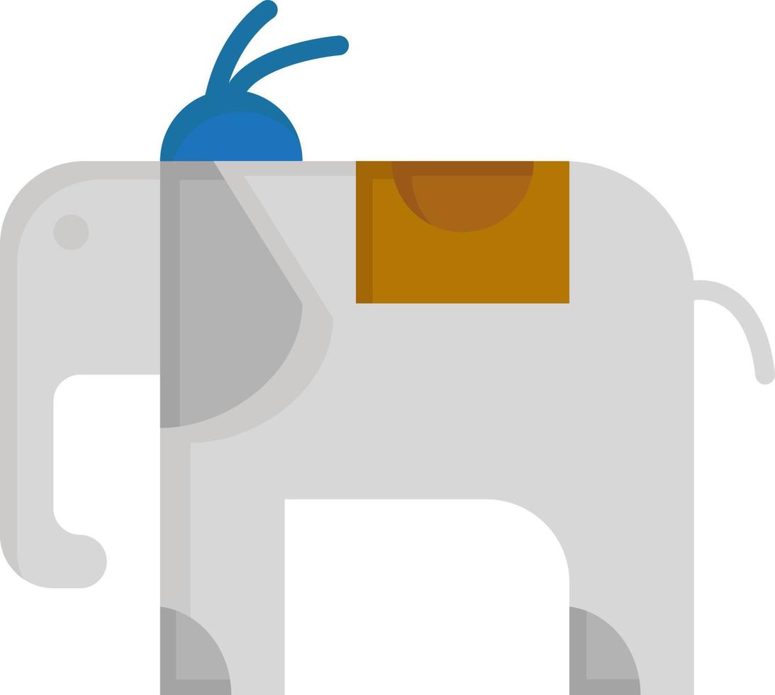 Elephant Animal  Flat Color Icon Vector icon banner Template