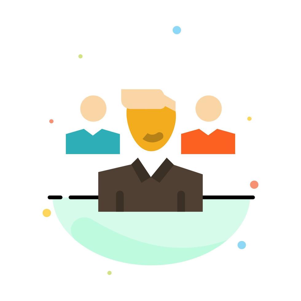 Team User Manager Squad Abstract Flat Color Icon Template vector
