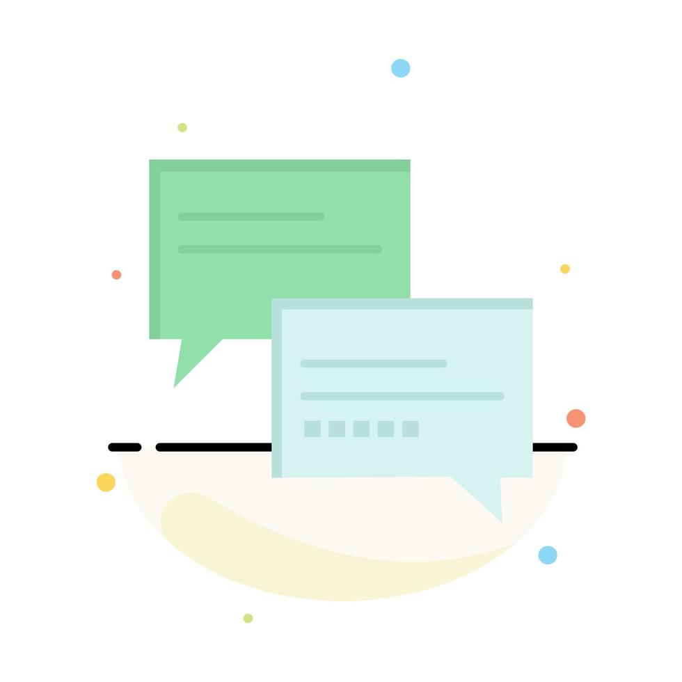 Chat Comment Message Education Abstract Flat Color Icon Template vector